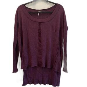 free people Cozy Purple Knit Sweater - Perfect for Layering